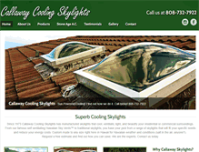 Tablet Screenshot of callawaycoolingskylights.com